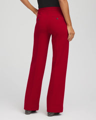 Chico's On Sale Carmine Red Emme Wide-Leg Trouser Ponte Pants