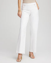 Chico's Sale Natural Seeded Petite Seeded Pull-On Wide-Leg Jeans