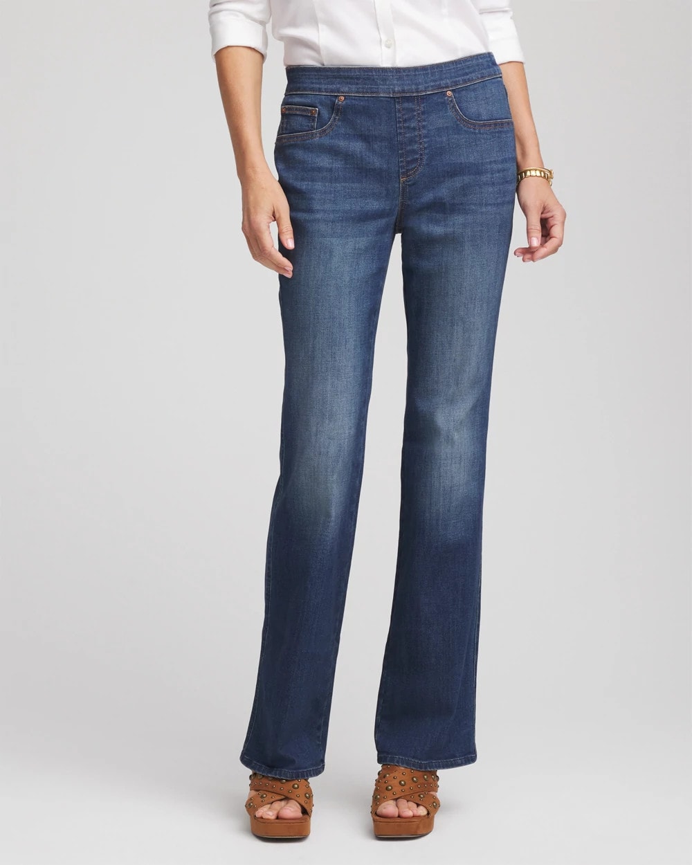 Chico's Online Estero Indigo Pull-On Slim Bootcut Jeggings