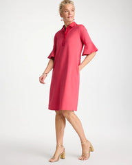 Chico's Online Hot Honeysuckle Knit Flounce Sleeve Dress