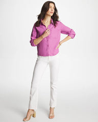 Chico's Sale Violet Shadow Classic Collared Denim Shirt