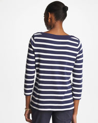 Chico's On Sale Passport Blue Pima 3/4 Sleeve Tee