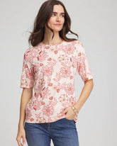 Chico's Online Siesta Rose Elbow Sleeve Tee