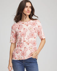 Chico's Online Siesta Rose Elbow Sleeve Tee