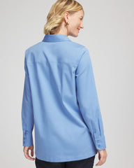 Chico's Outlet Tidal Blue No Iron™ Stretch Tunic