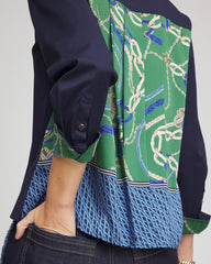 Chico's On Sale Passport Blue Rope Status Nautical Shirt