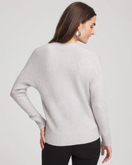 Chico's On Sale Dove Gray Shine Boyfriend Cardigan