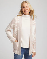 Chico's Discount English Cream Abstract Bloom Cardigan