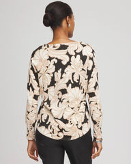 Chico's Online Purple Royale Ella Metallic V-Neck Sweater