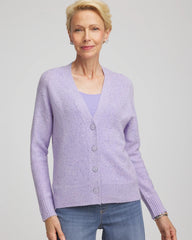 Chico's For Sale Lilac Mist Shine Boyfriend Cardigan