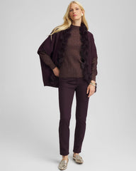 Chico's Outlet Night Bloom Metallic Ribbed Pullover