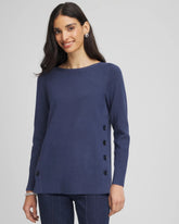 Chico's For Sale Indigo Sky Button Tunic Sweater