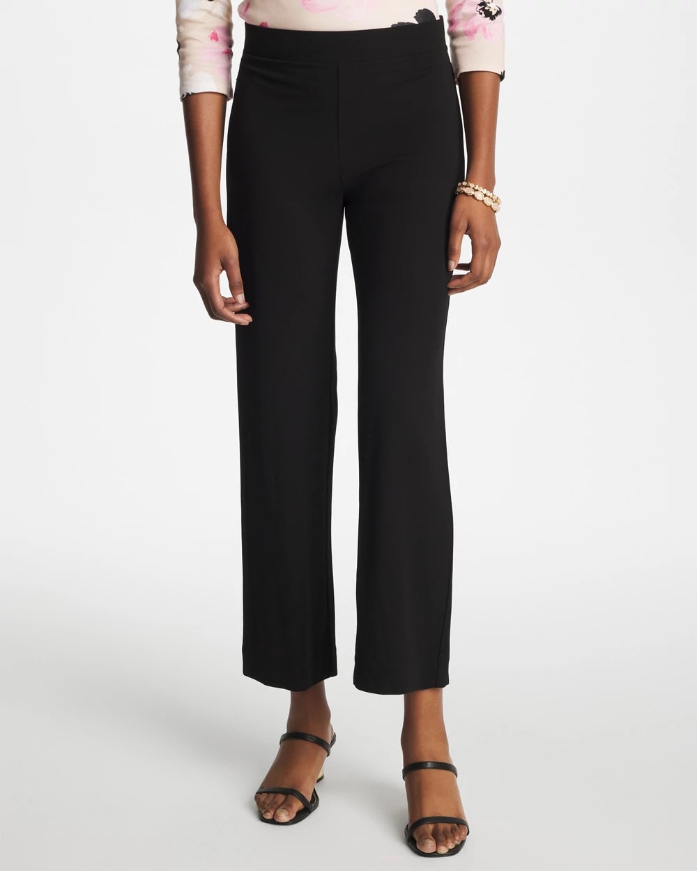 Chico's For Sale Black Matte Jersey Cropped Pants