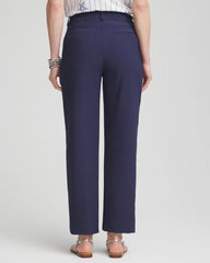 Chico's Outlet Passport Blue Fly Front Ankle Pants