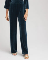 Chico's Online Teal Shadow Travelers™ Velvet No Tummy Pants