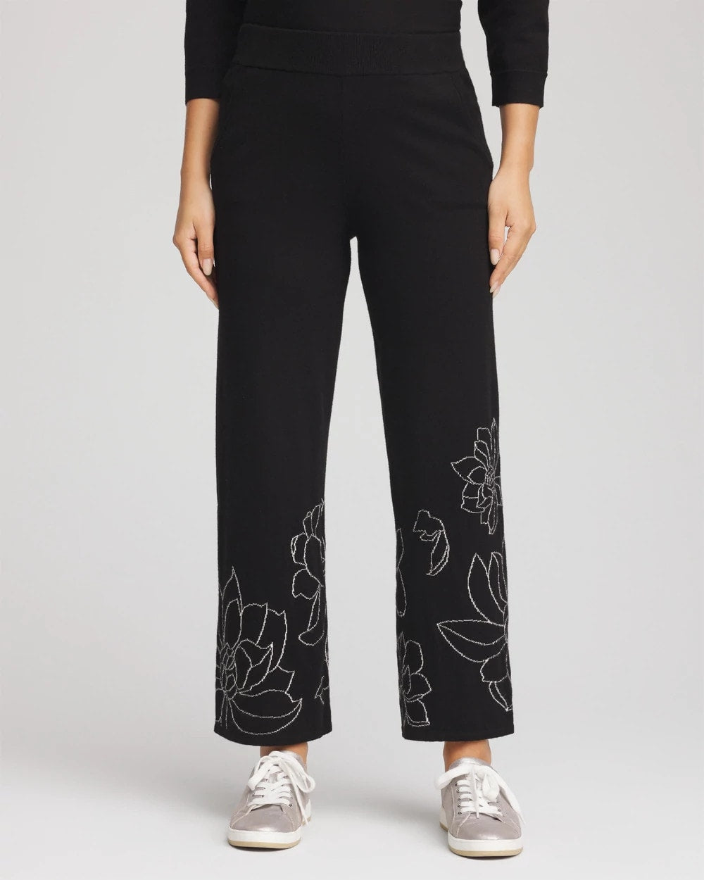Chico's On Sale Black Zenergy® Luxe Intarsia Pants
