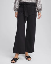 Chico's Sale Black Belted Twill Utility Cropped Pants