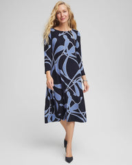 Chico's Outlet Travelers India Ink Travelers™ Abstract Midi Dress