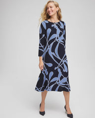 Chico's Outlet Travelers India Ink Travelers™ Abstract Midi Dress