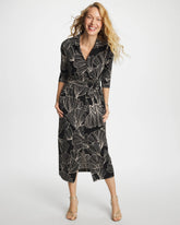 Chico's For Sale Black Printed Knit Shirtdress