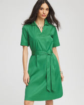 Chico's On Sale Jardin Green Shirttail Hem Popover Dress