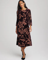 Chico's For Sale Night Bloom Burnout Velvet Midi Dress