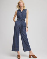 Chico's Sale Biscayne Blue Denim Wide-Leg Jumpsuit
