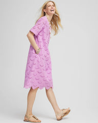 Chico's Online Lavender Skies Eyelet Popover Dress