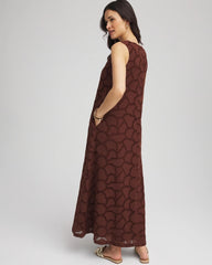 Chico's Discount Cacao Eyelet Cutout Maxi Tank Dress