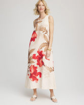 Chico's Sale Multi Floral Tank Linen Maxi Dress