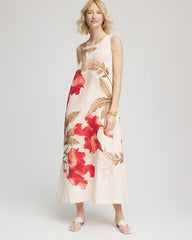 Chico's Sale Multi Floral Tank Linen Maxi Dress