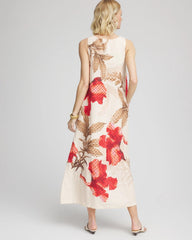 Chico's Sale Multi Floral Tank Linen Maxi Dress