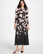 Chico's Outlet Black Column Knit Maxi Dress
