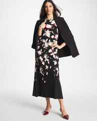 Chico's Outlet Black Column Knit Maxi Dress