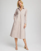 Chico's For Sale Vanilla Chai Vanilla Chai Striped Shirtdress