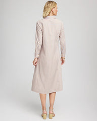 Chico's For Sale Vanilla Chai Vanilla Chai Striped Shirtdress