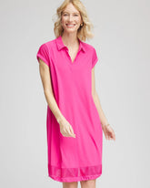 Chico's Outlet Crushed Berries Zenergy® UPF Mesh-Trim Bungee Dress