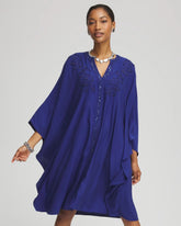 Chico's For Sale Blue Casa Embellished Kaftan Dress