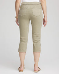 Chico's Discount Washed Sage 19" Pull-on Capri Jeans