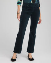 Chico's For Sale Teal Shadow Velveteen Pull-On Flared Jeans