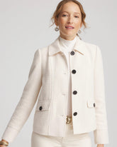 Chico's Sale English Cream Bouclé Chore Jacket
