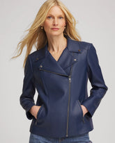 Chico's Discount Pacific Rim Faux Leather Moto Jacket