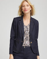 Chico's For Sale Cedar Rinse Denim Peplum Blazer