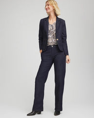 Chico's For Sale Cedar Rinse Denim Peplum Blazer