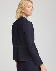 Chico's For Sale Cedar Rinse Denim Peplum Blazer