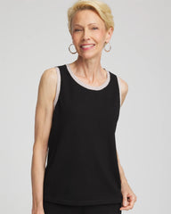 Chico's For Sale Black Zenergy® Luxe Metallic Trim Tank