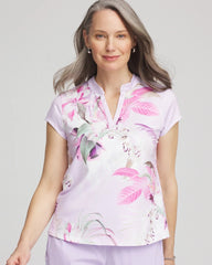 Chico's Online Violet Aura Zenergy® UPF Floral Polo