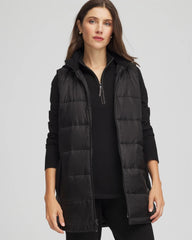 Chico's For Sale Black Zenergy® Quilted Hooded Vest