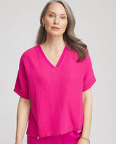 Chico's On Sale Crushed Berries Zenergy® Gauze Lounge Shirt