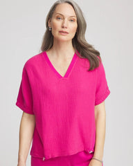 Chico's On Sale Crushed Berries Zenergy® Gauze Lounge Shirt